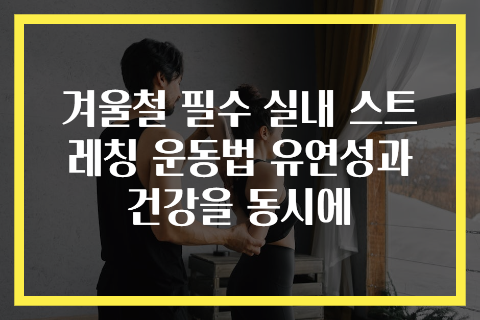 겨울철 필수 실내 스트레칭 운동법 유연성과 건강을 동시에
