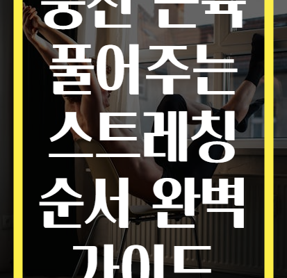 뭉친 근육 풀어주는 스트레칭 순서 완벽 가이드