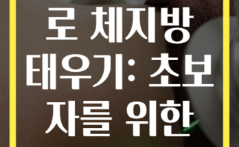 버피 테스트로 체지방 태우기: 초보자를 위한 가이드
