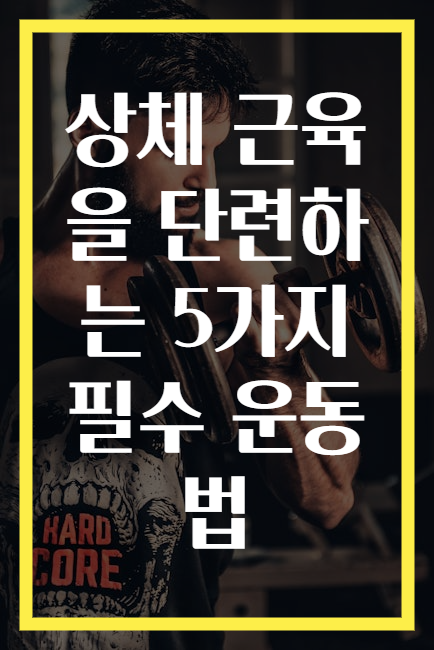 상체 근육을 단련하는 5가지 필수 운동법