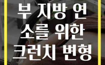 효과적인 복부 지방 연소를 위한 크런치 변형 동작